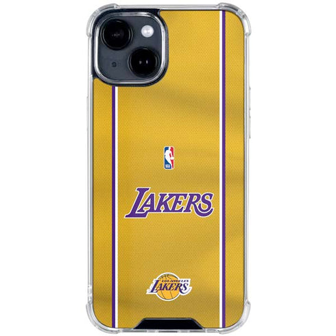 NBA Los Angeles Lakers Jersey iPhone 15 Clear Case